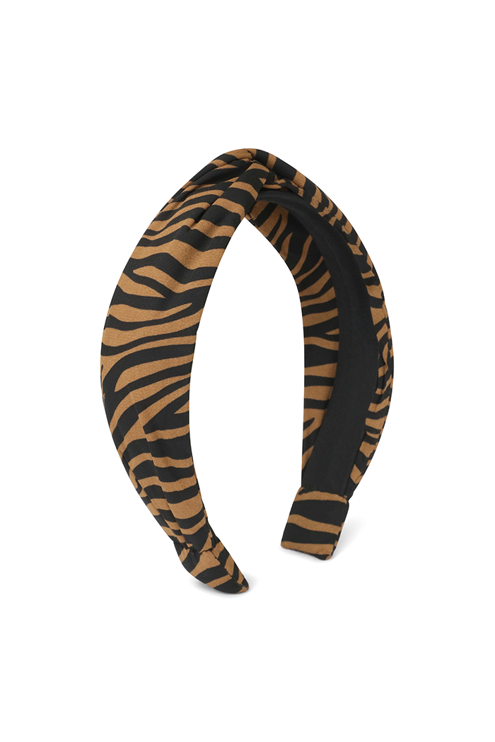 Tan Zebra Twist Headband