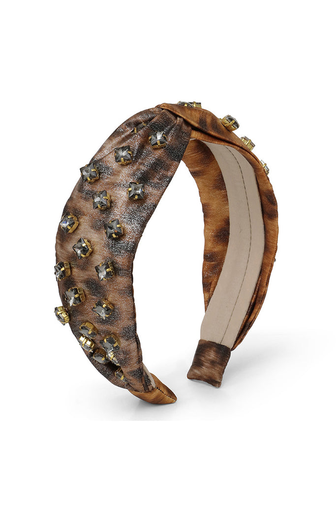 Leopard Metallic Beaded Headband <br> As seen in goop gift guide