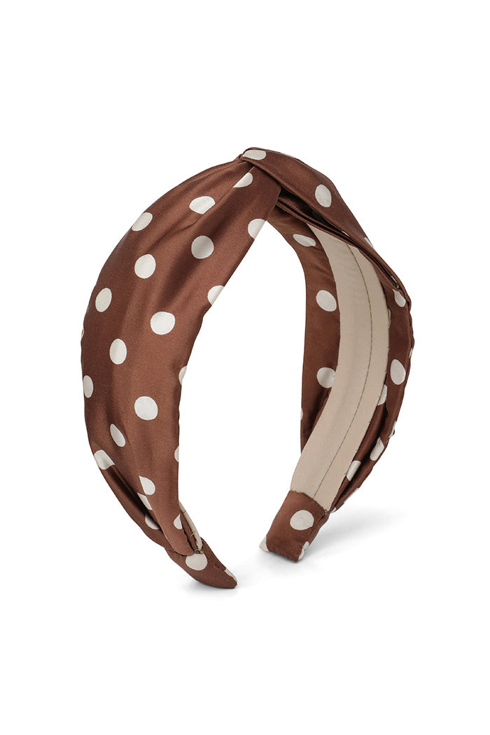 Chocolate Polka Dot Headband