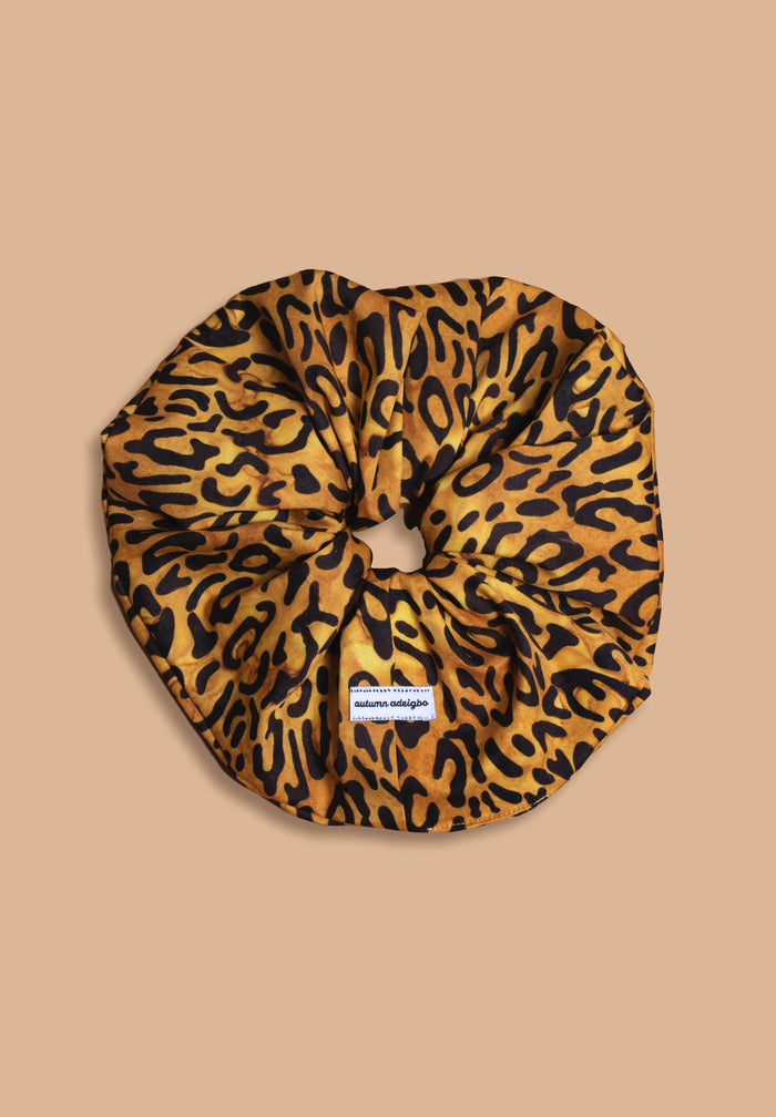 Leopard Batik Scrunchie