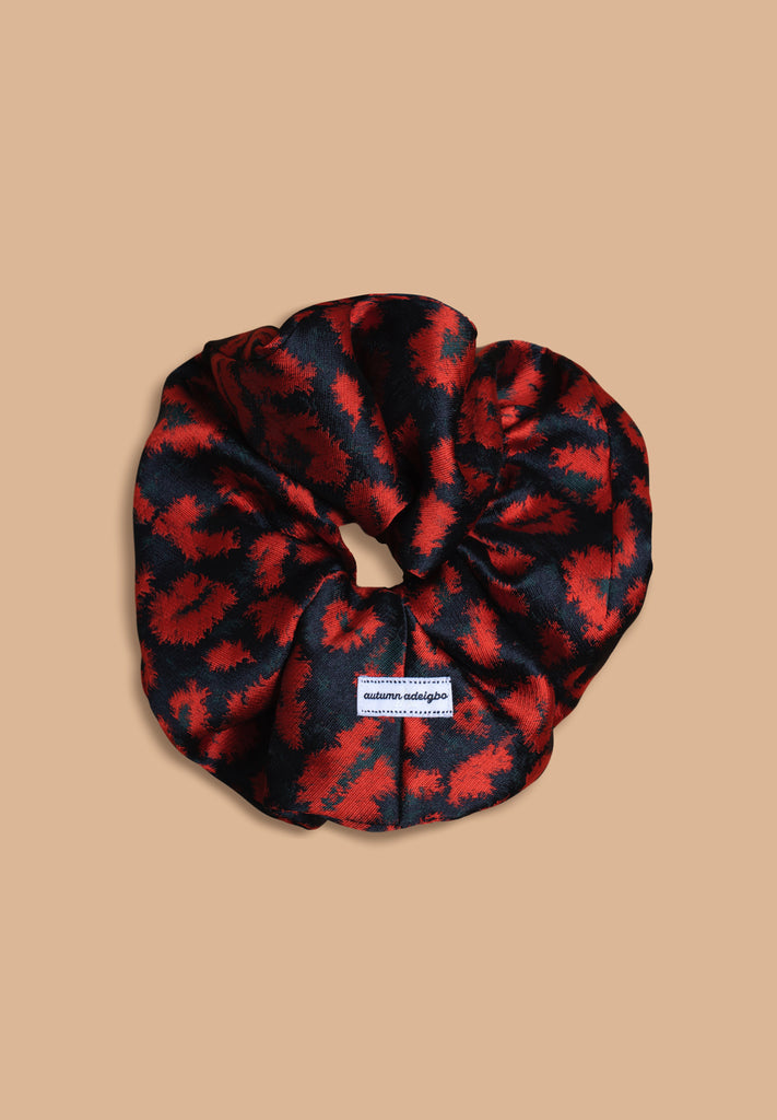 Red Leopard Scrunchie – Autumn Adeigbo