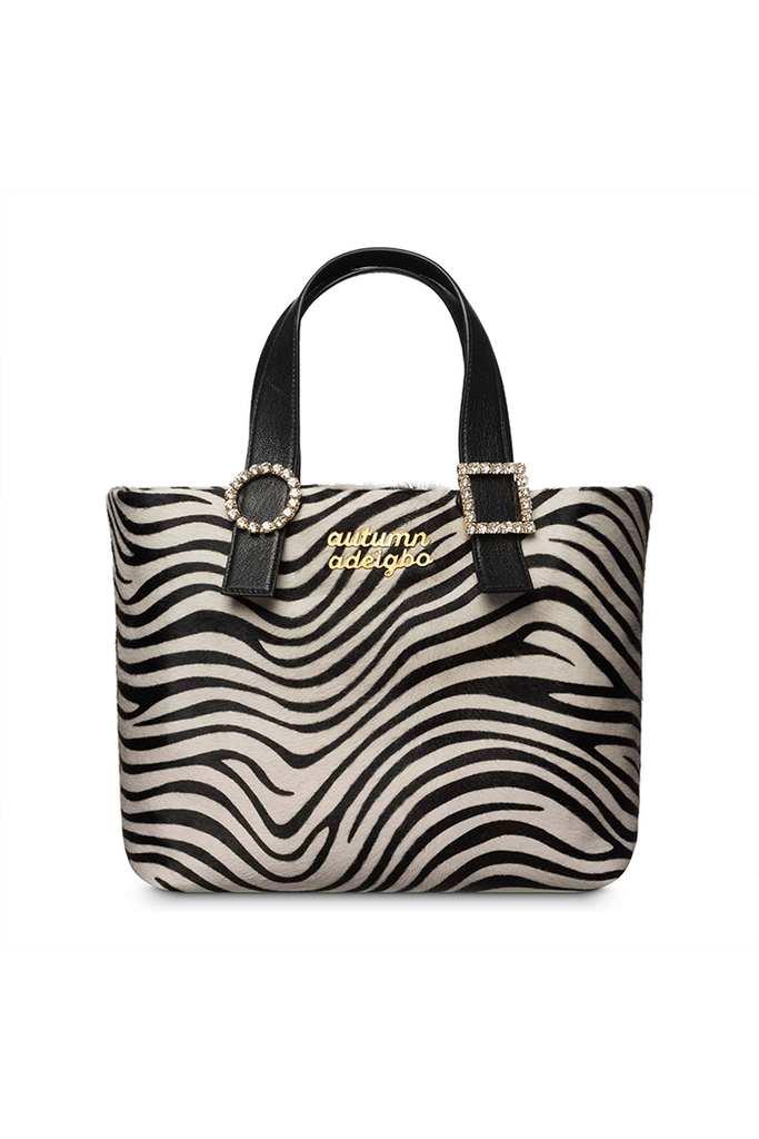 Zebra Haircalf Handbag